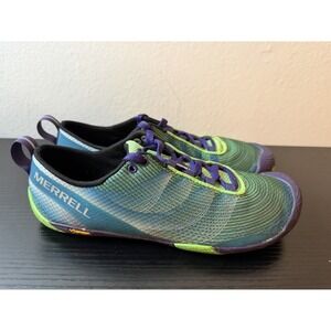Merrell Vapor Glove 2 Shoes Women's 7.5 Blue Green Barefoot Minimalist Athletic